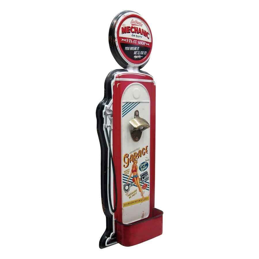 ouvre-bouteille pompe à essence en métal