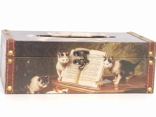 Boite à mouchoirs design chats