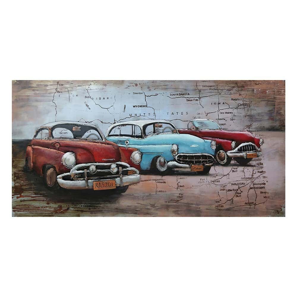 Cadre en métal voitures vintages