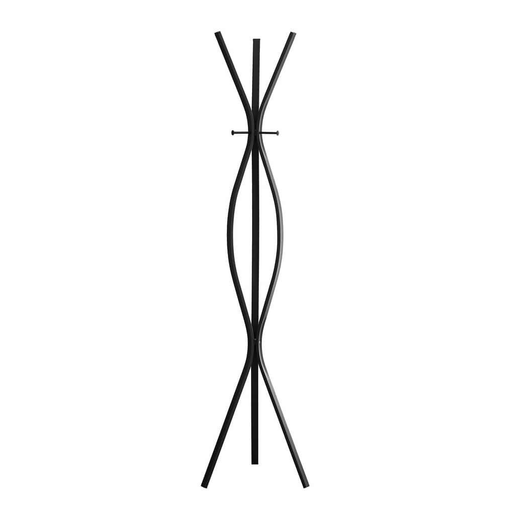 Patère 72 pouces hauteur style contemporain métal noir