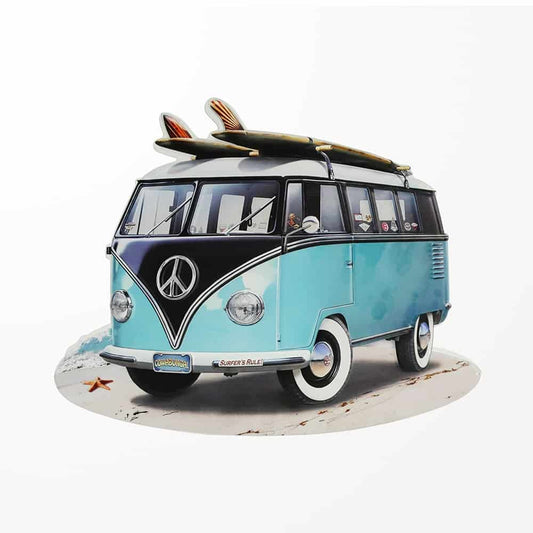 Plaque mini van en métal