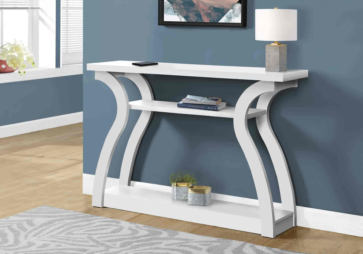 Table d'appoint console blanche – Plantes et Jardins Lanaudière